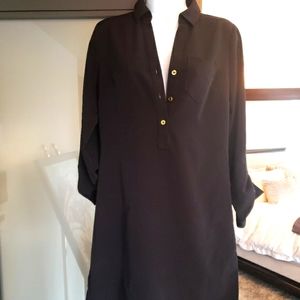 Black shirt dress
